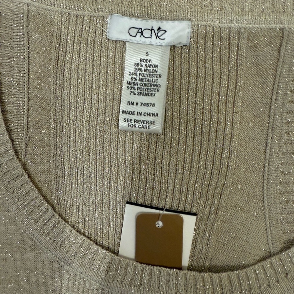 Cache Metallic Knit Top - Picture 3 of 5